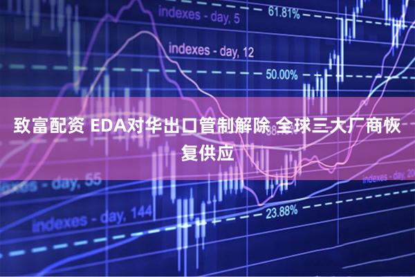 致富配资 EDA对华出口管制解除 全球三大厂商恢复供应